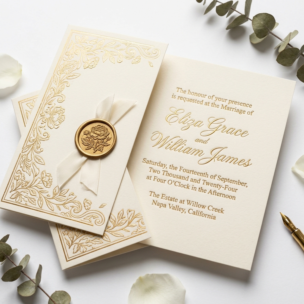 Luxury wedding invitation